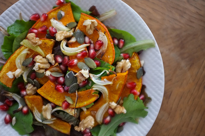 Salade d'automne au potimarron